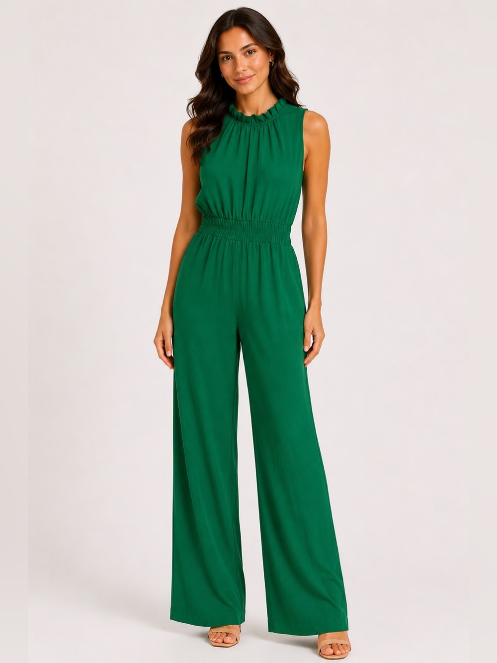 Emerald Green Wide-Leg Jumpsuit